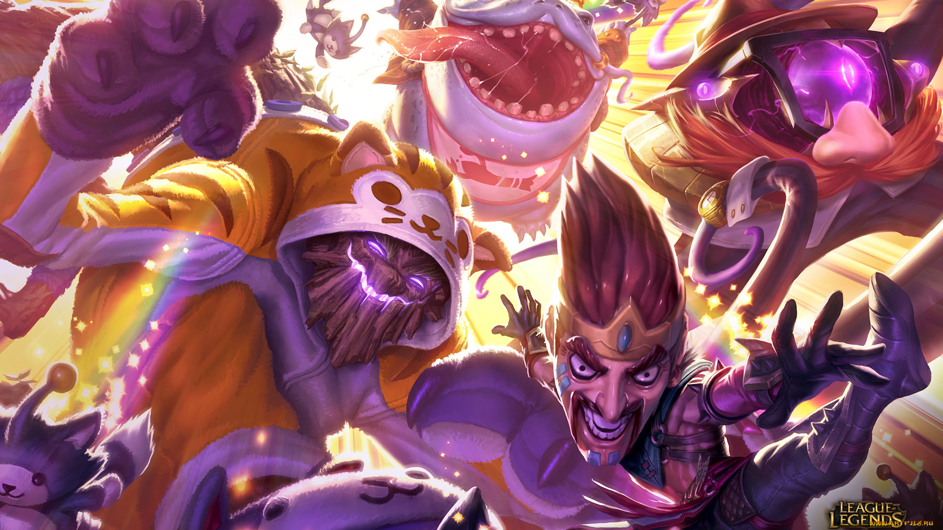 видео, игры, league, of, legends, арт, draven, монстры, velkoz