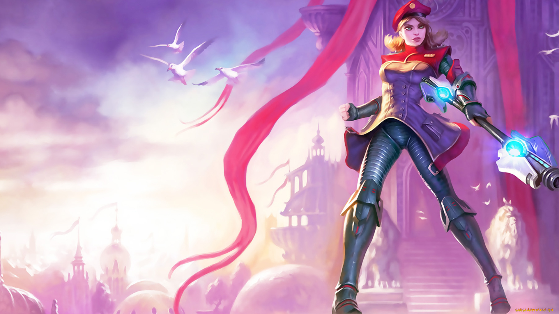 видео, игры, league, of, legends, оружие, девушка, lux