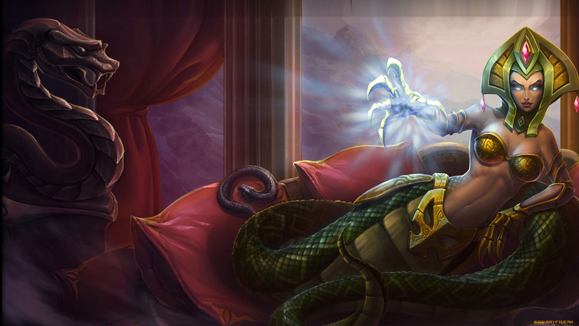 видео, игры, league, of, legends, персонаж, cassiopeia