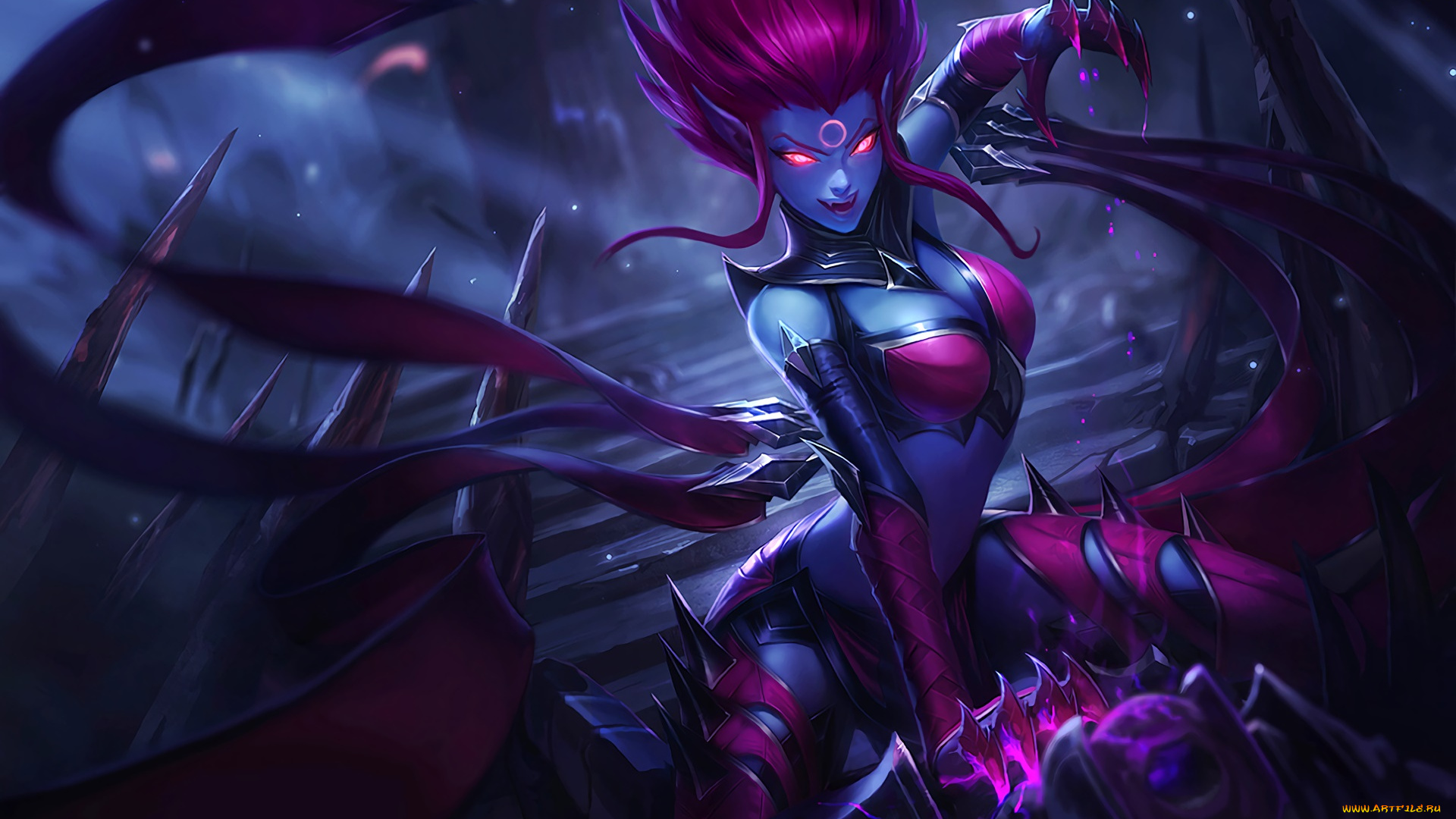 видео, игры, league, of, legends, персонаж, evelynn