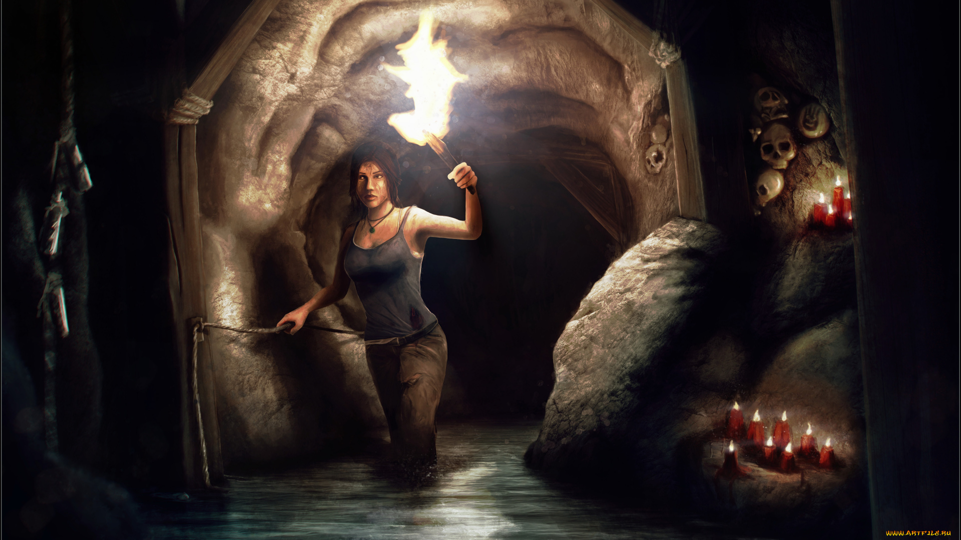 видео, игры, tomb, raider, 2013, tomb, raider, 2013, лара, крофт, action, арт