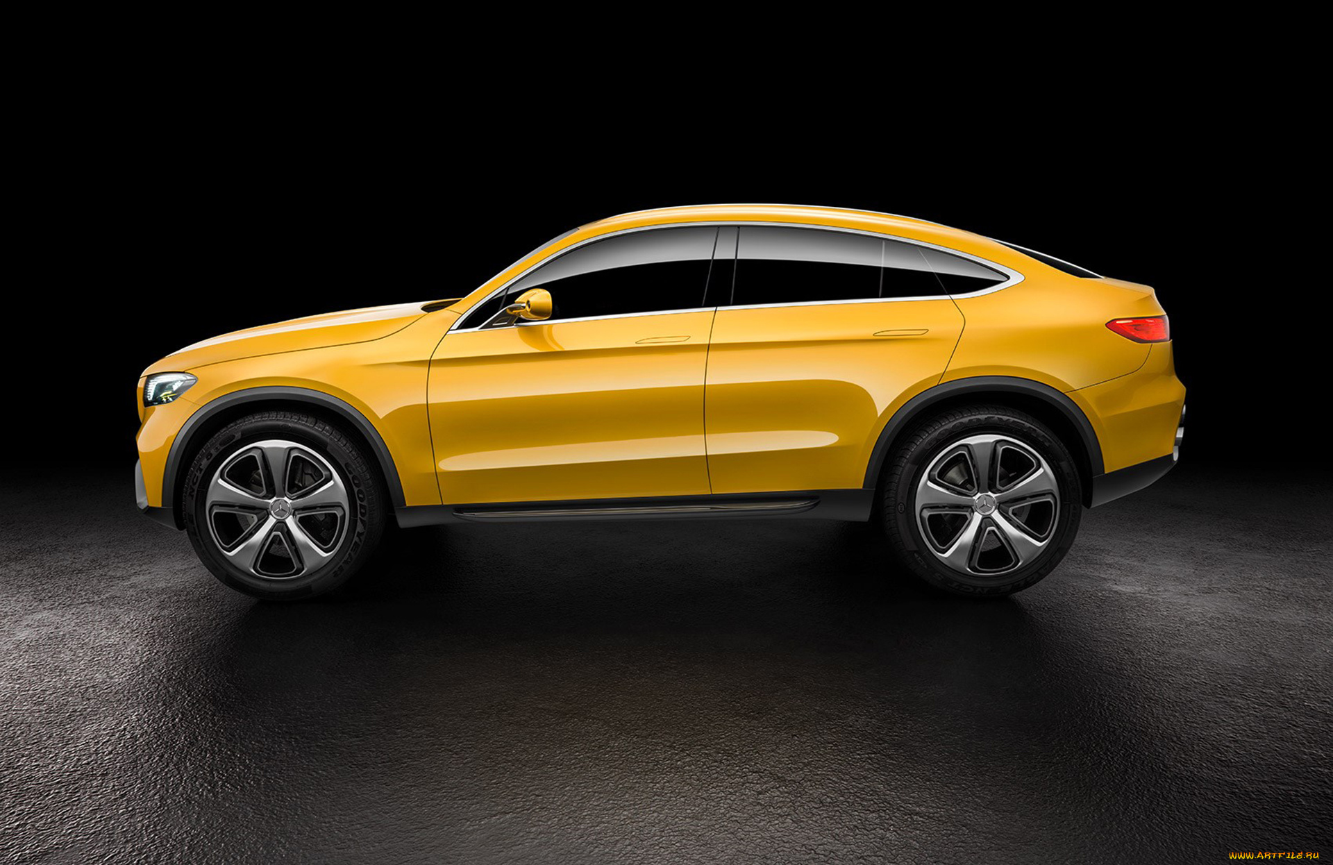 mercedes-benz, glc, coupe, concept, 2016, автомобили, 3д, 3d, кроссовер, жёлтый, 2016, concept, coupe, glc, mercedes-benz