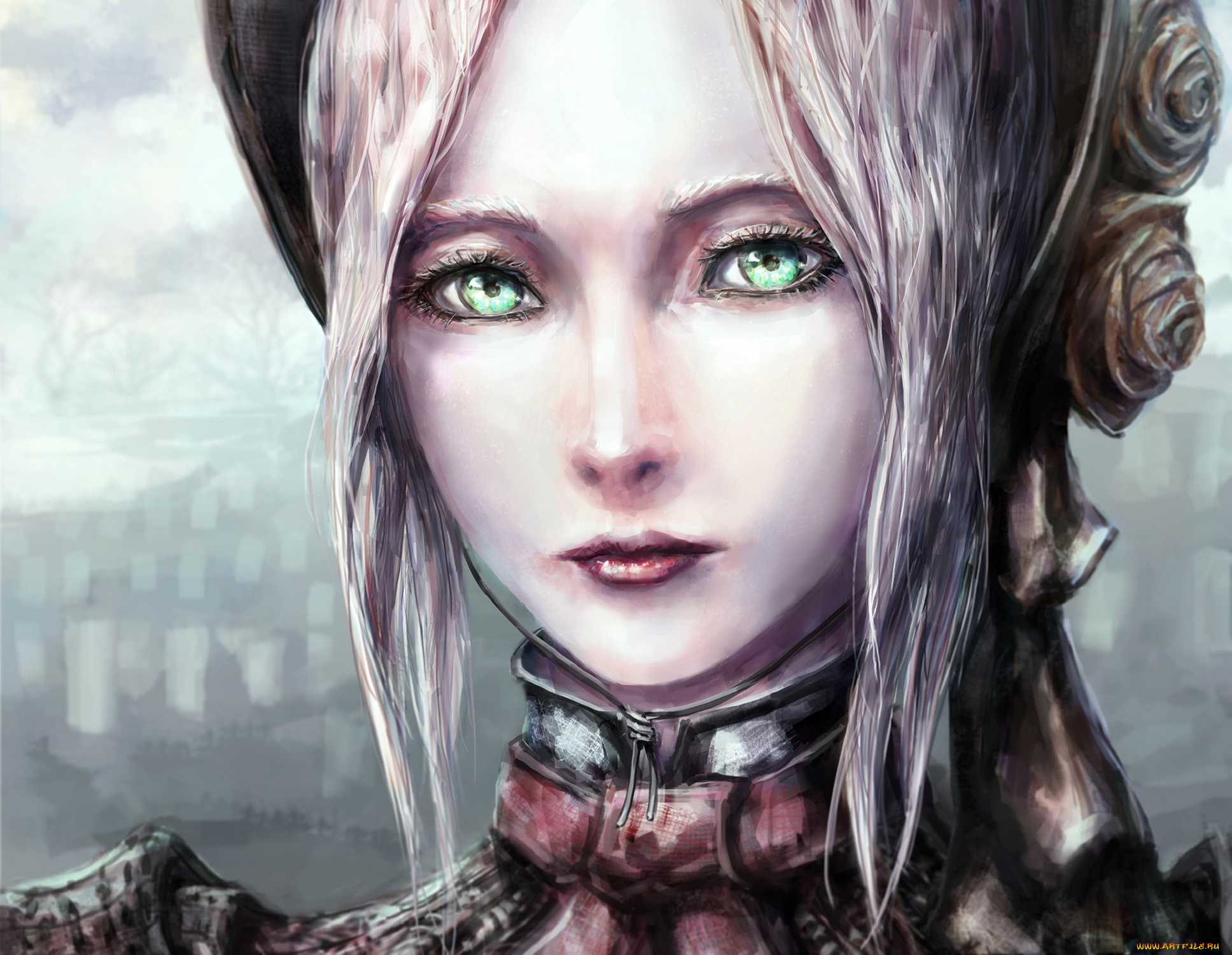 видео, игры, bloodborne, девушка, взгляд, кукла