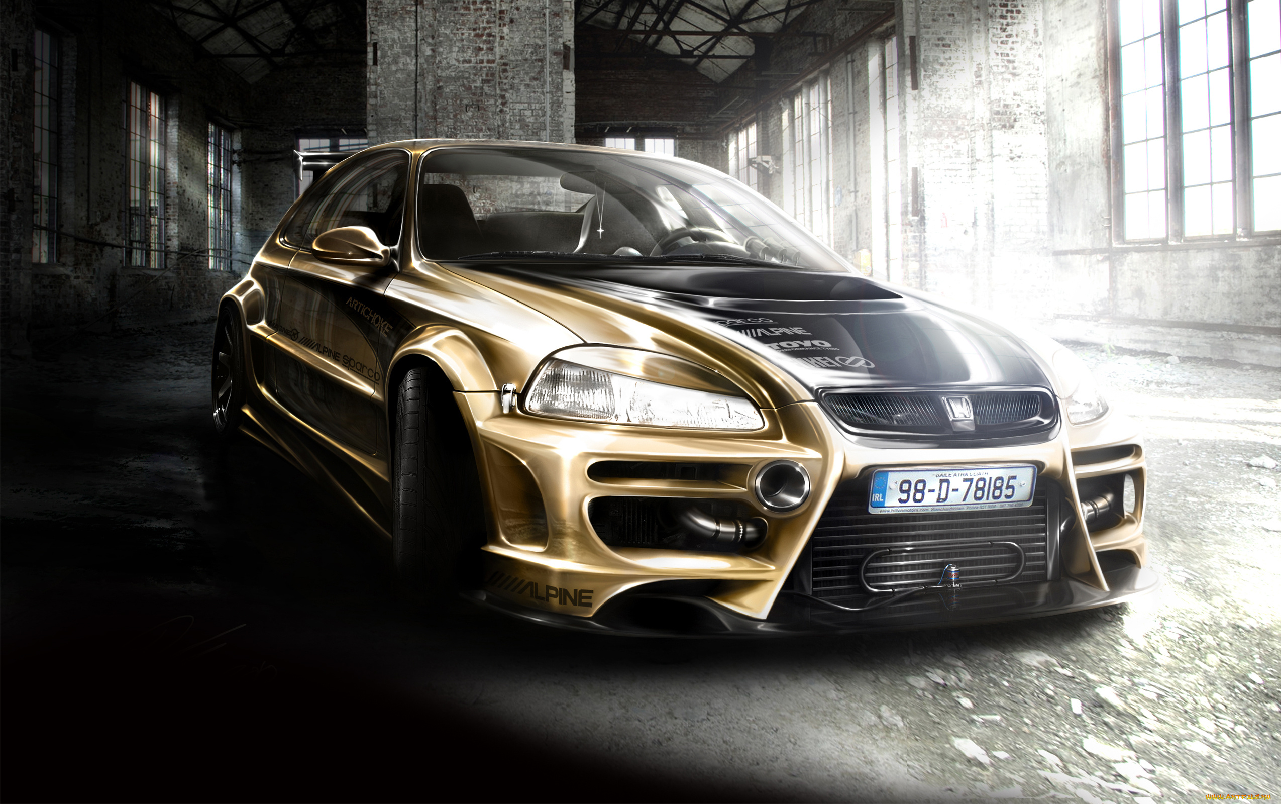 автомобили, виртуальный, тюнинг, civic