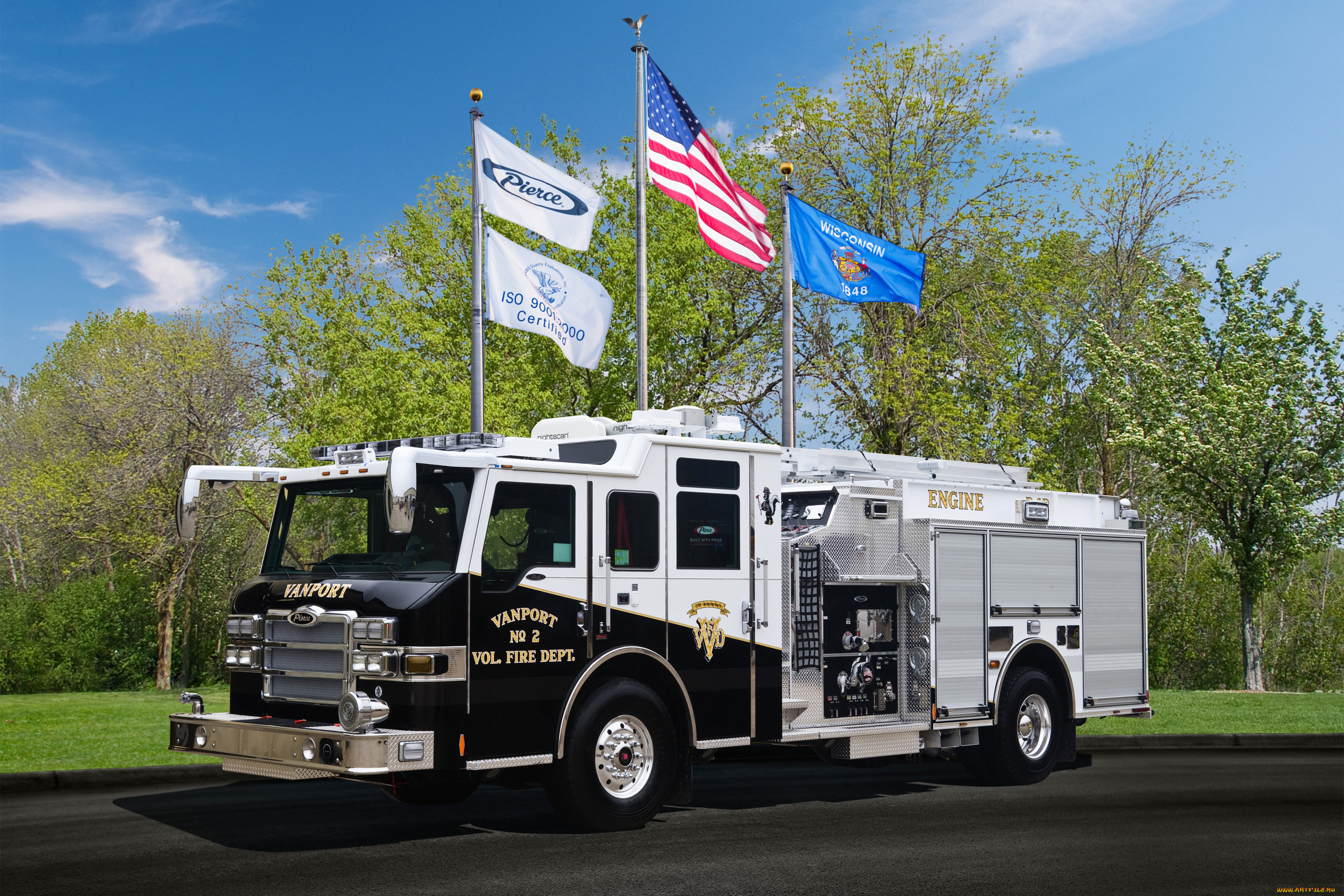 автомобили, пожарные, машины, pierse