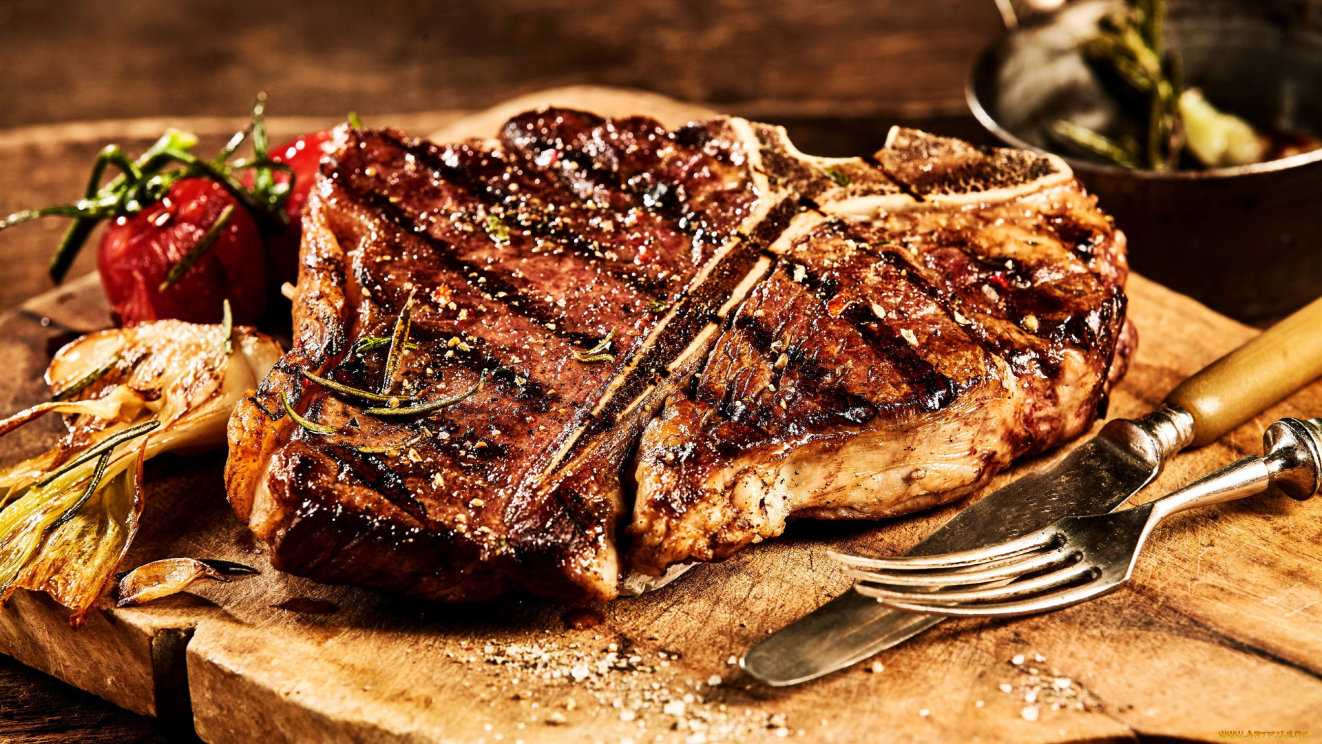 еда, мясные, блюда, отбивная