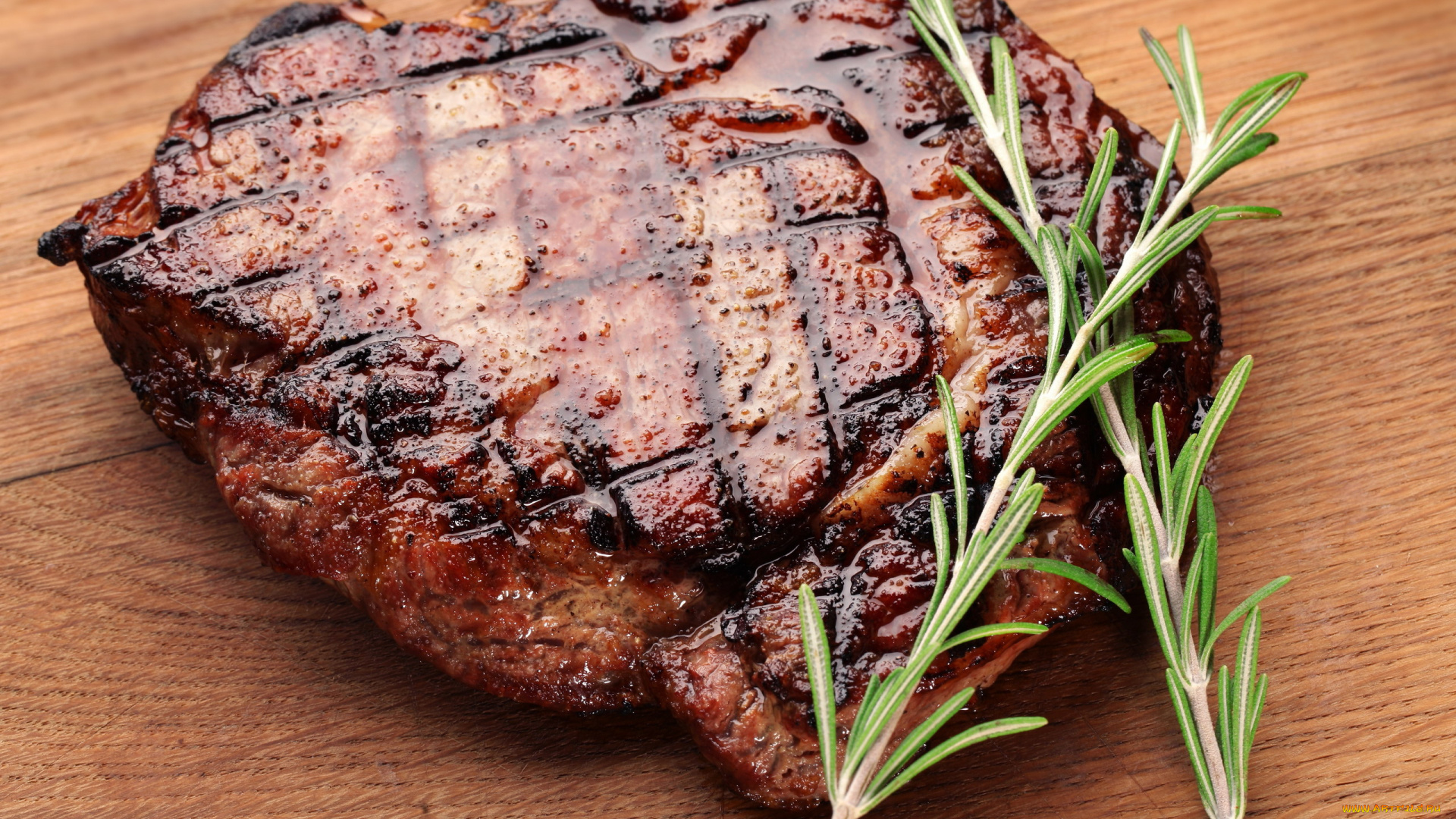 еда, мясные, блюда, розмарин, отбивная