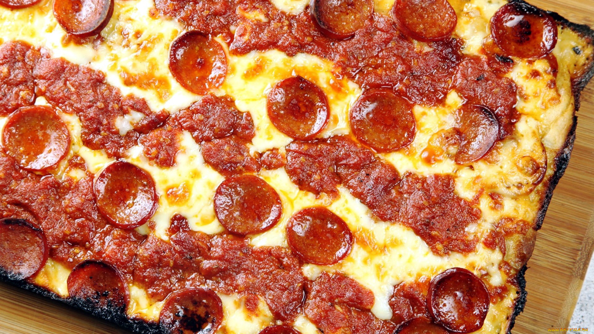 еда, пицца, салями