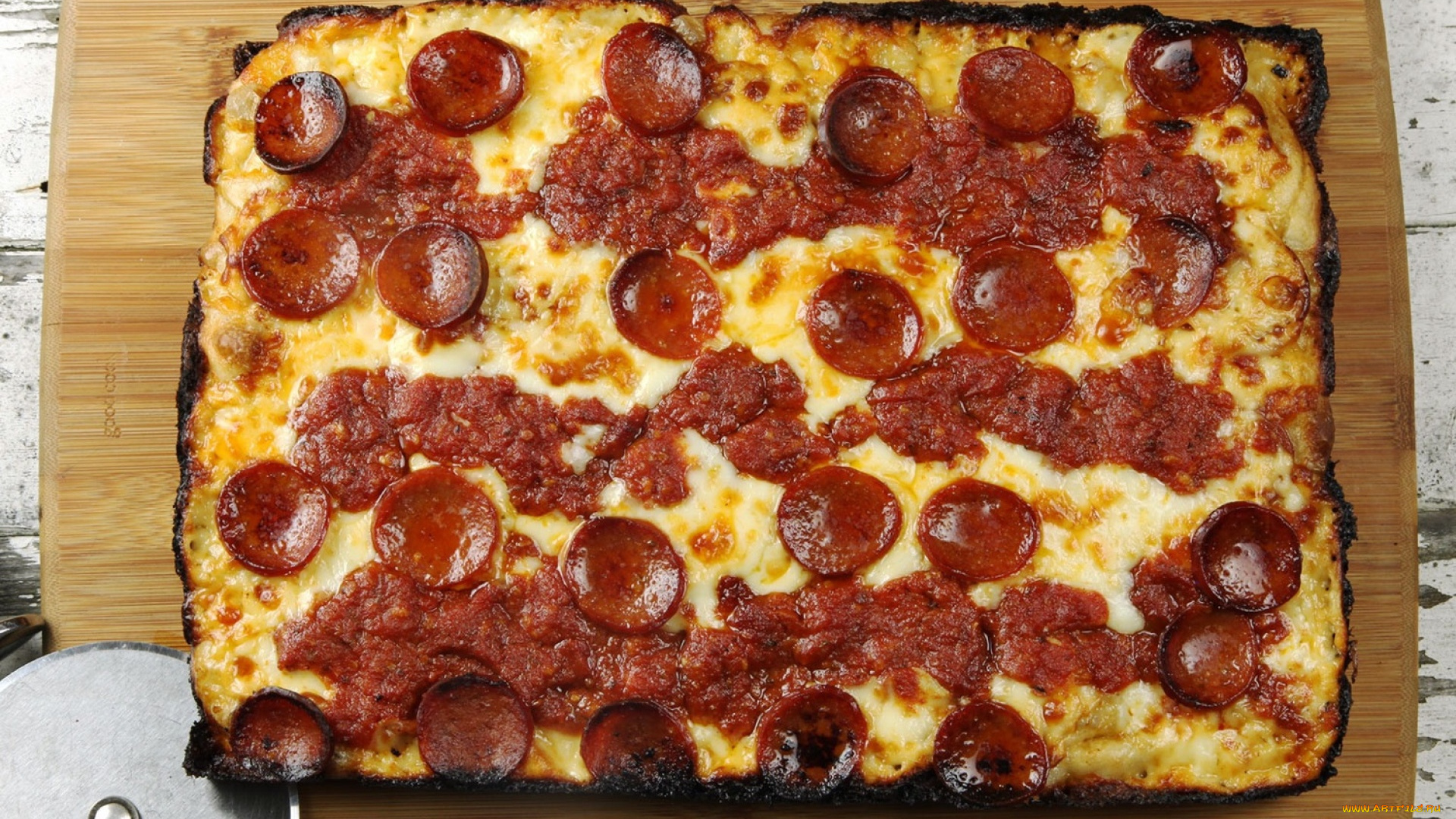 еда, пицца, салями