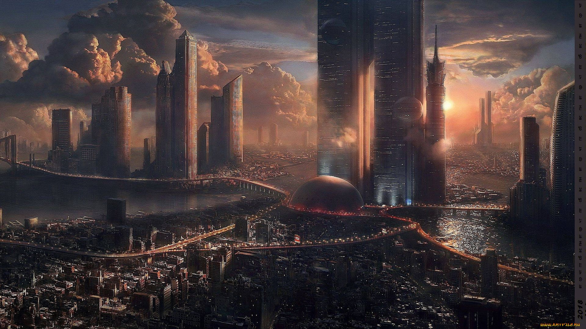 календари, фэнтези, здание