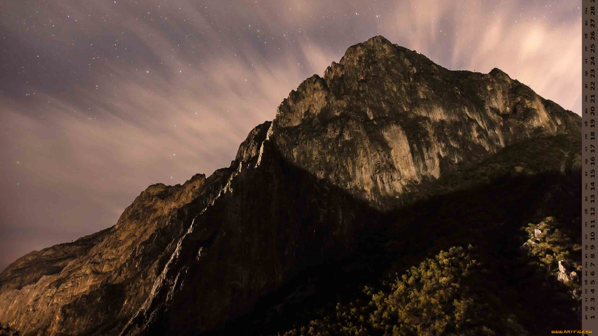 календари, природа, скала