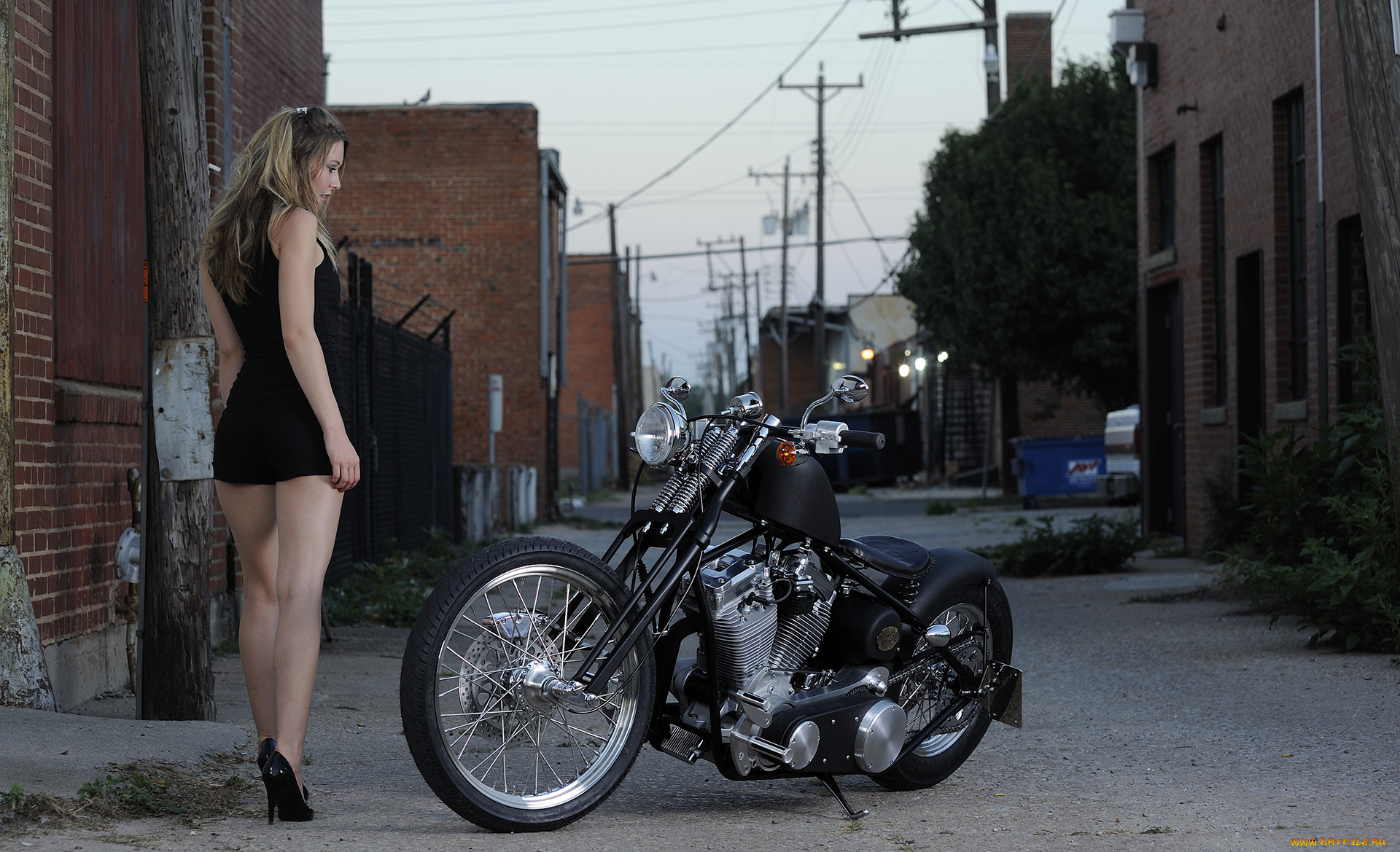 мотоциклы, мото, с, девушкой, девушки