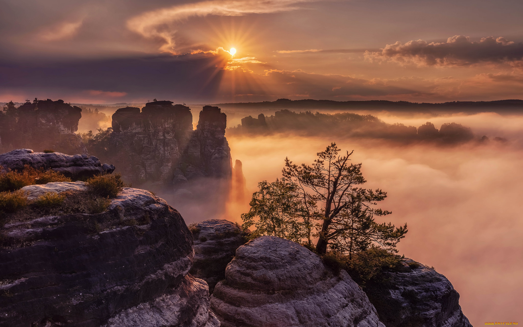 природа, горы, простор