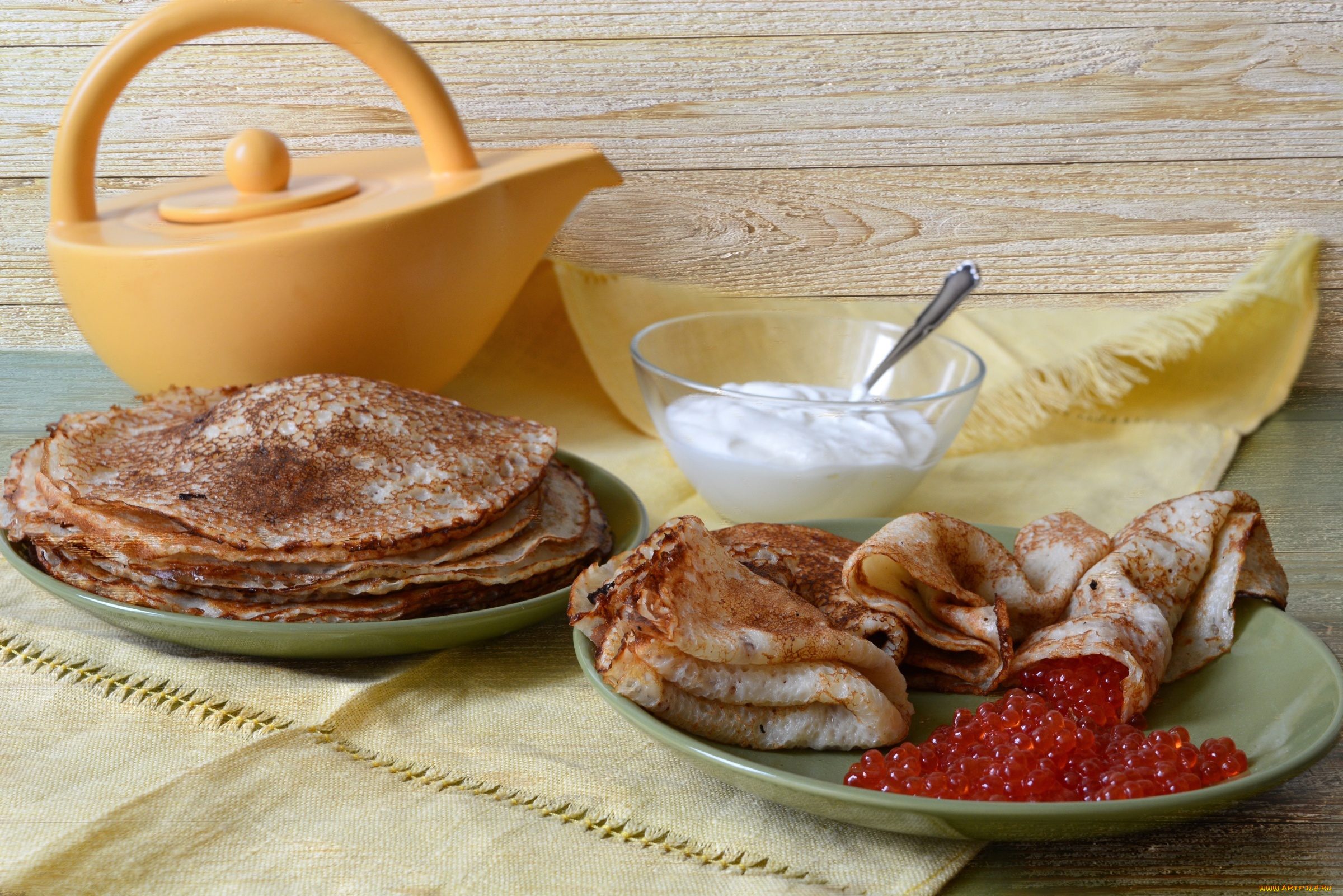 еда, блины, , оладьи, сметана, икра