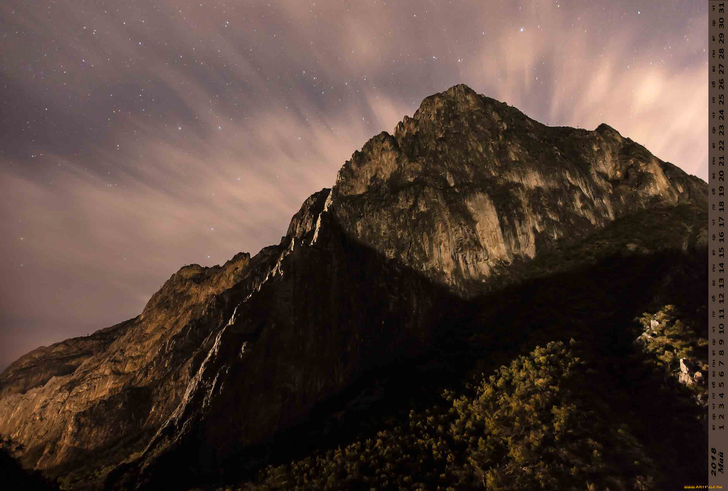 календари, природа, скала