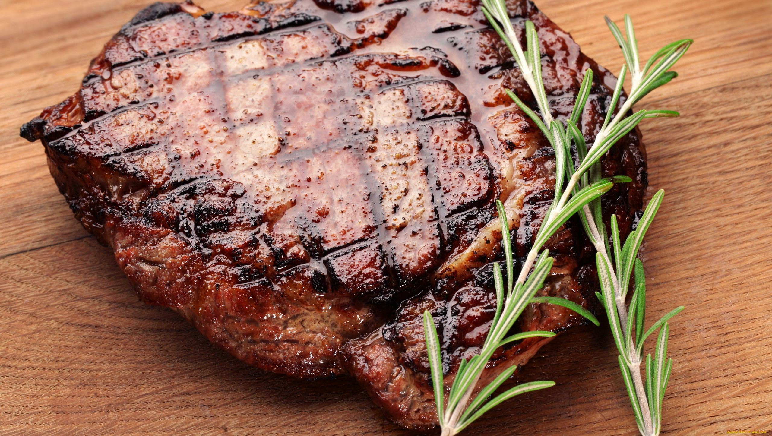 еда, мясные, блюда, розмарин, отбивная