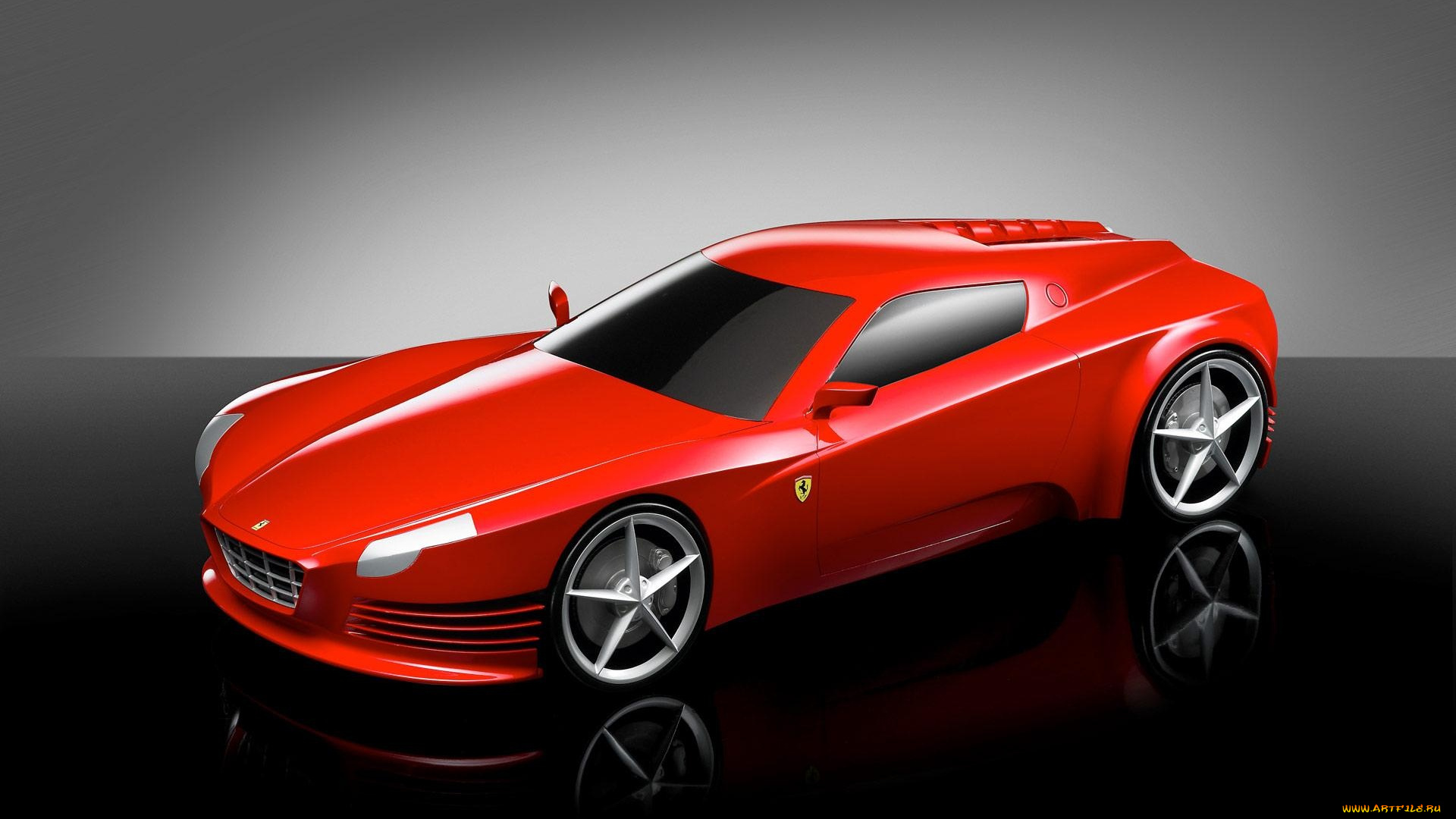 автомобили, 3д, красный, феррари