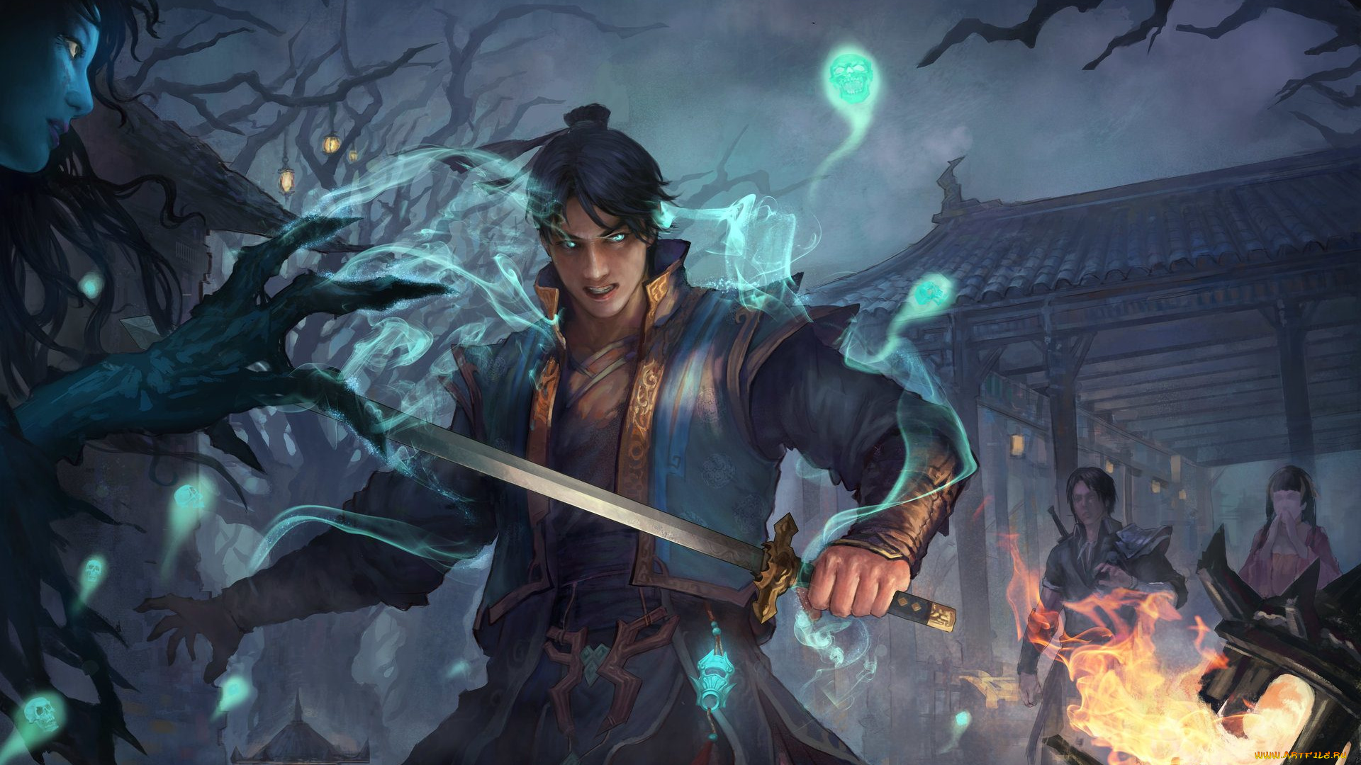 видео, игры, ~~~другое~~~, нежить, меч, парень, магия