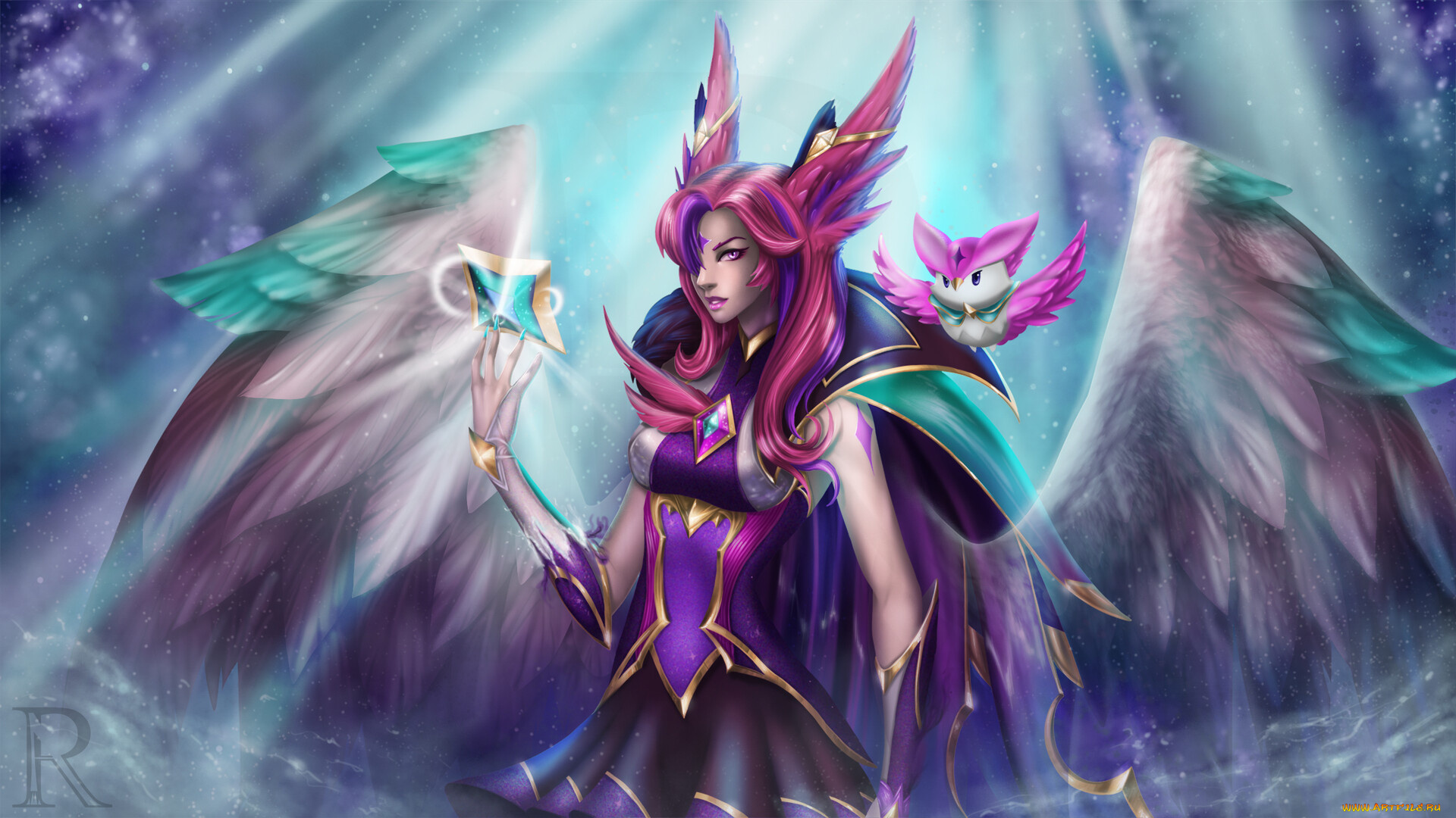 видео, игры, league, of, legends, xayah, уши, крылья, птица