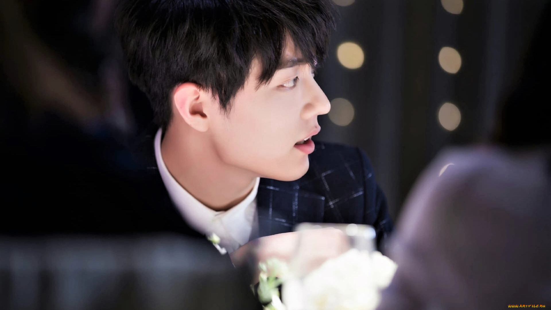 мужчины, xiao, zhan, актер, лицо, пиджак