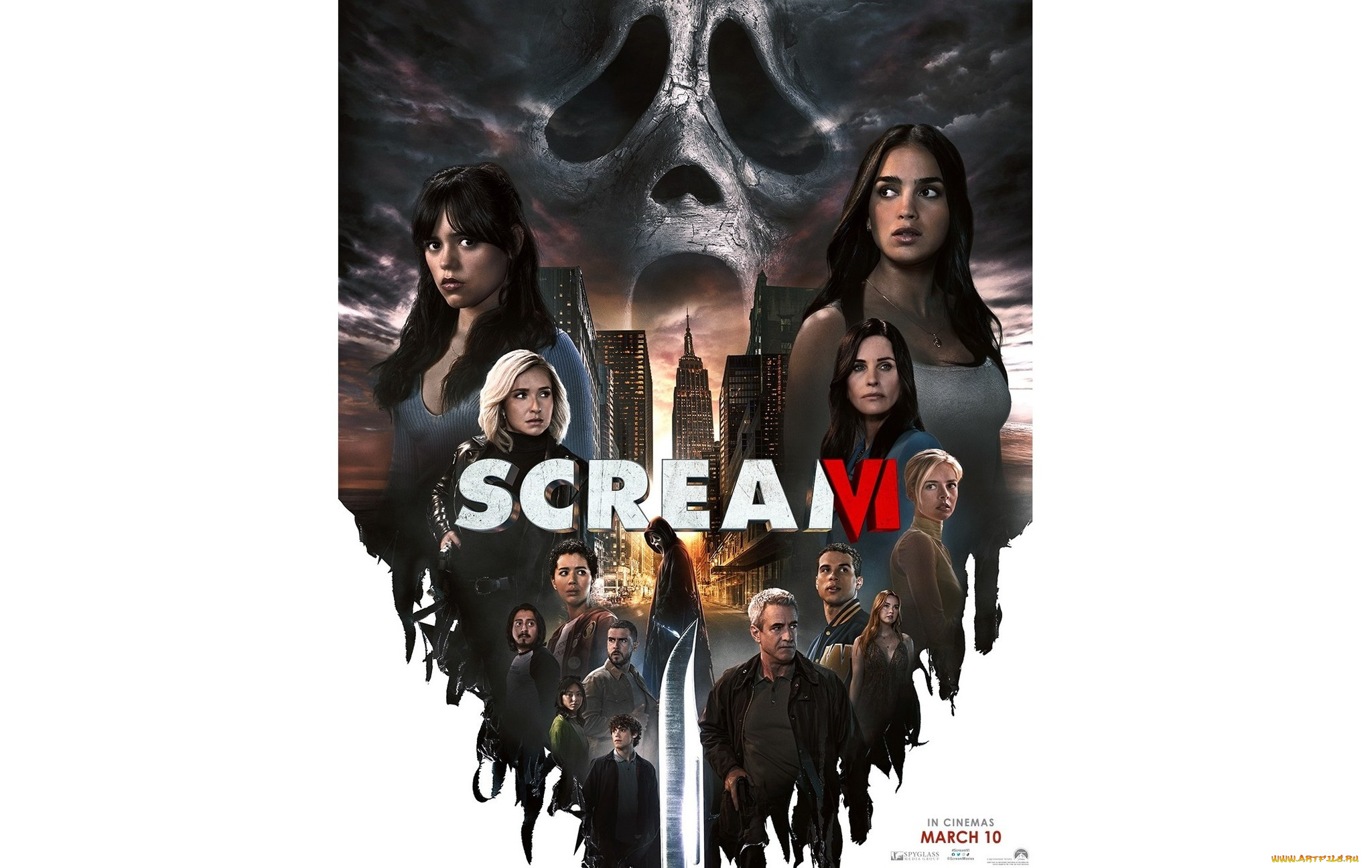 scream, vi, , , 2023, , кино, фильмы, scream, vi, крик, ужасы, триллер, детектив, шестая, часть, кортни, кокс, мелисса, баррера, дженна, ортега, scream