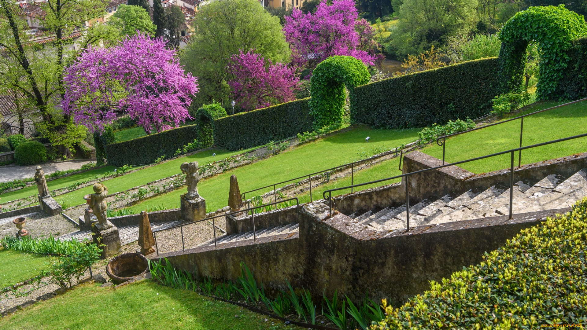 города, флоренция, , италия, лестница