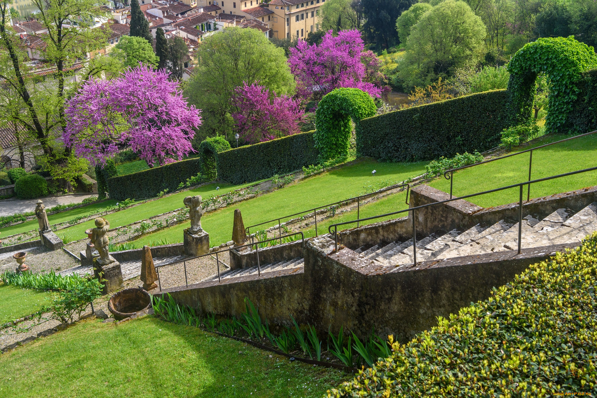 города, флоренция, , италия, лестница