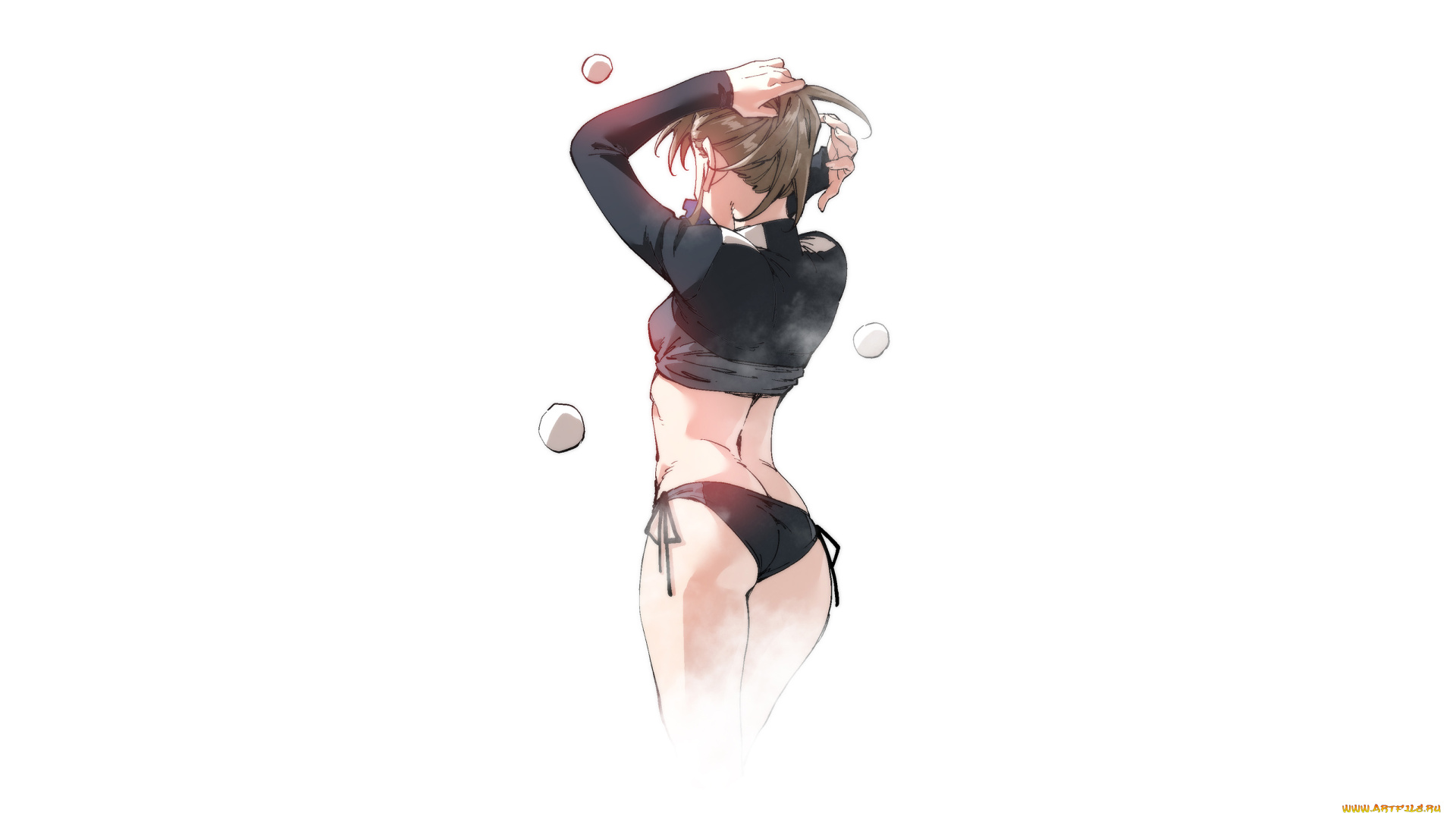 рисованное, люди, красивая, девушка