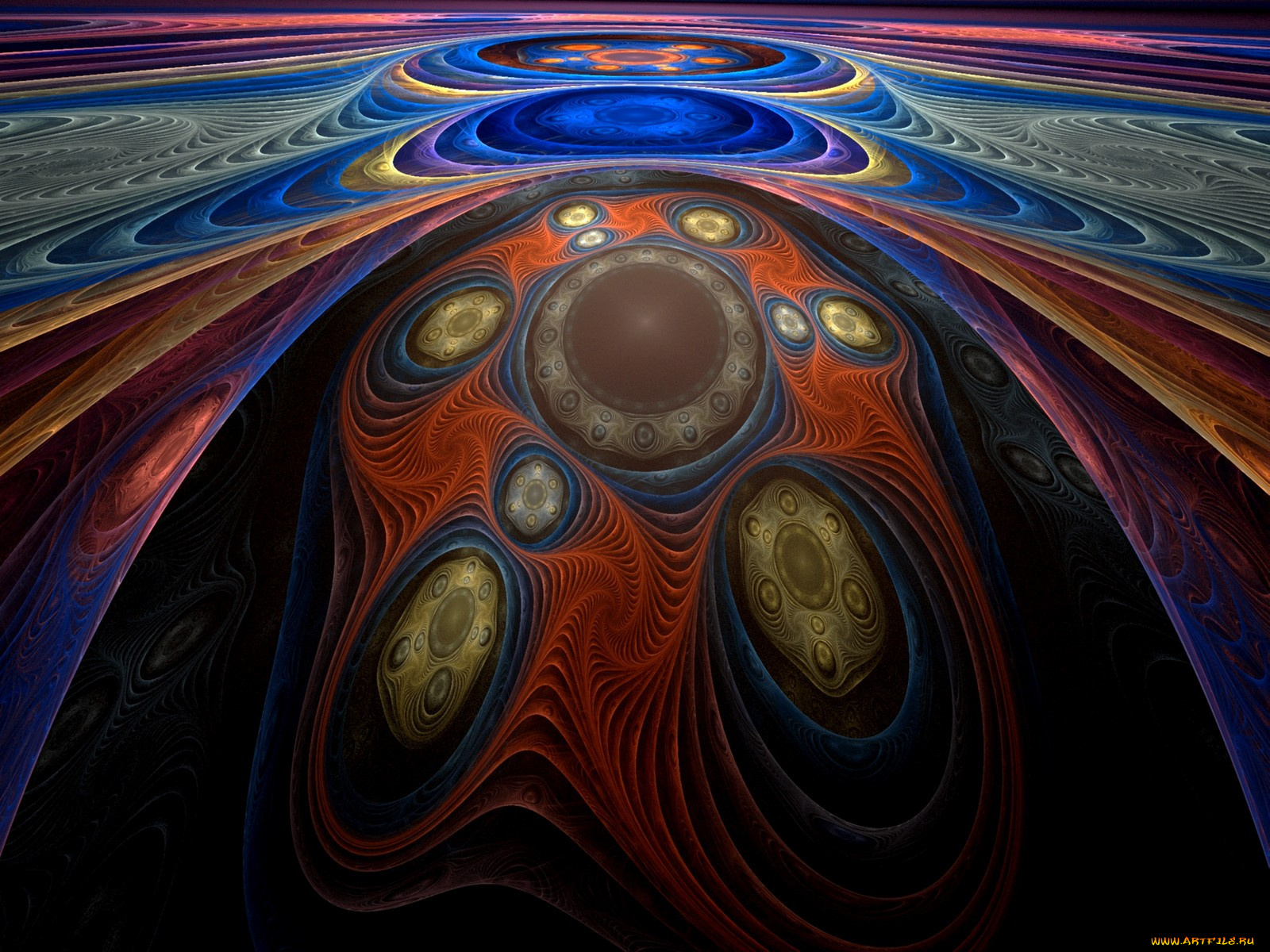 3д, графика, fractal, фракталы, узор, цвета