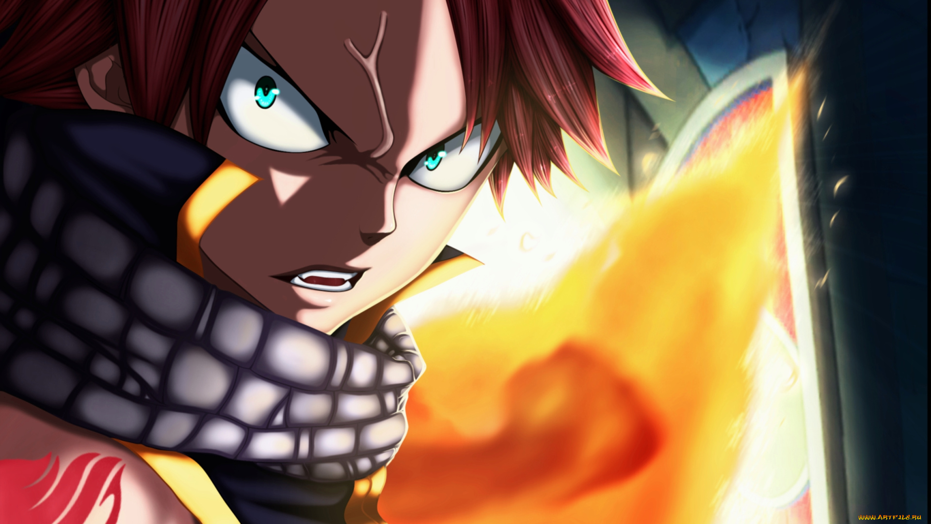 аниме, fairy, tail, natsu, dragneel