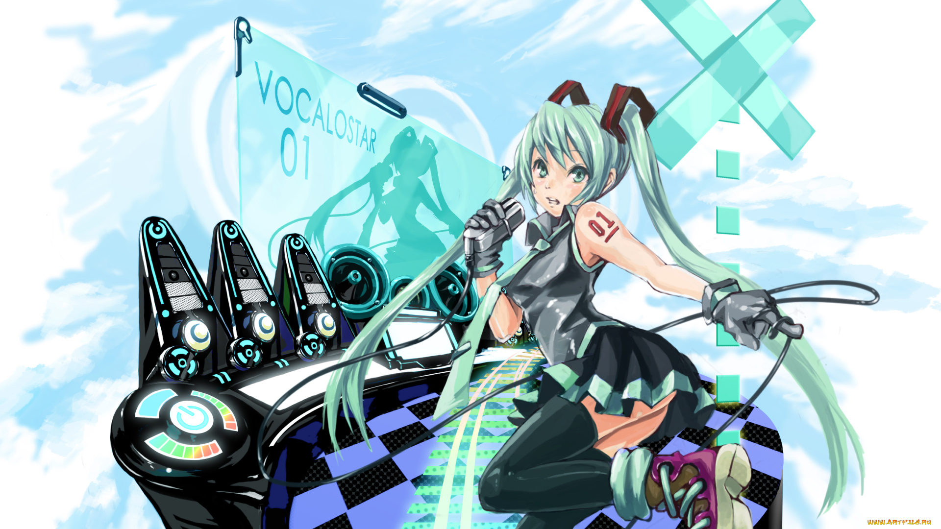 hatsune, miku, аниме, vocaloid