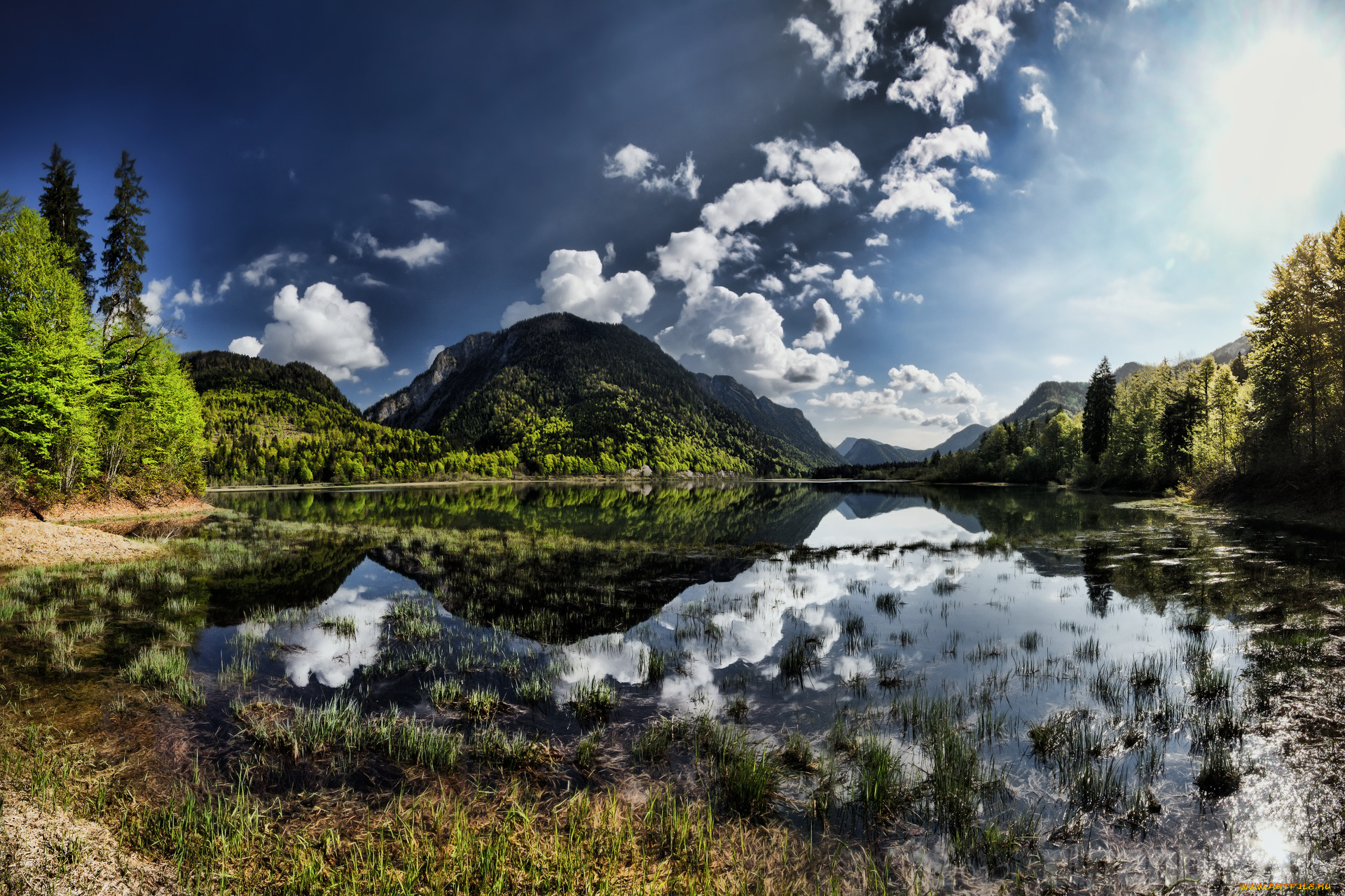 природа, реки, озера, река, горы, деревья, пейзаж