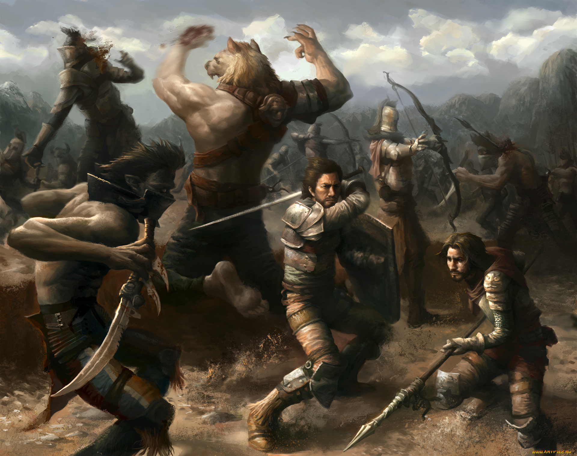 фэнтези, иные, миры, времена, нежить, сражение