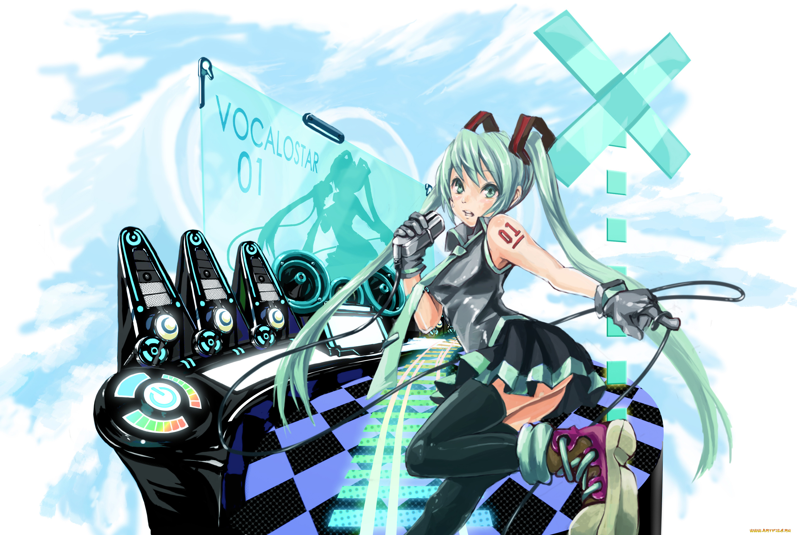 hatsune, miku, аниме, vocaloid