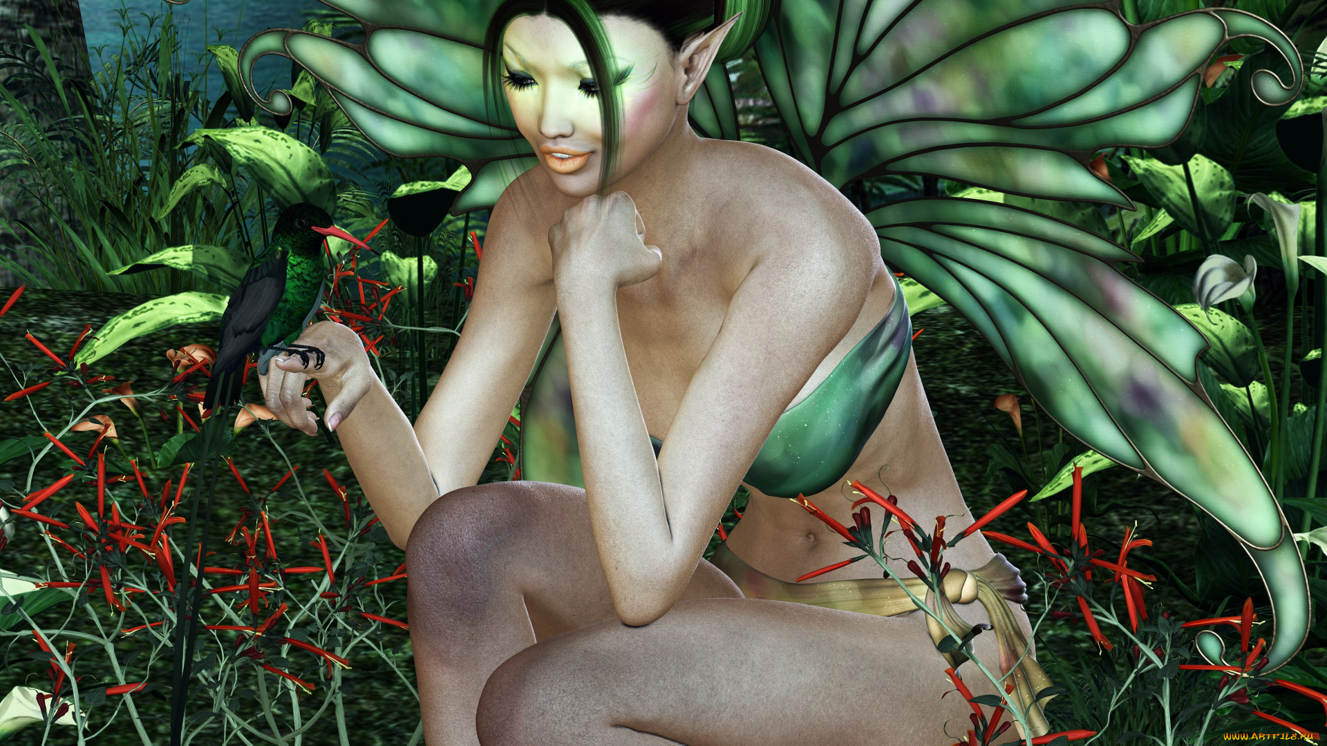 3д, графика, elves, эльфы, эльфийка