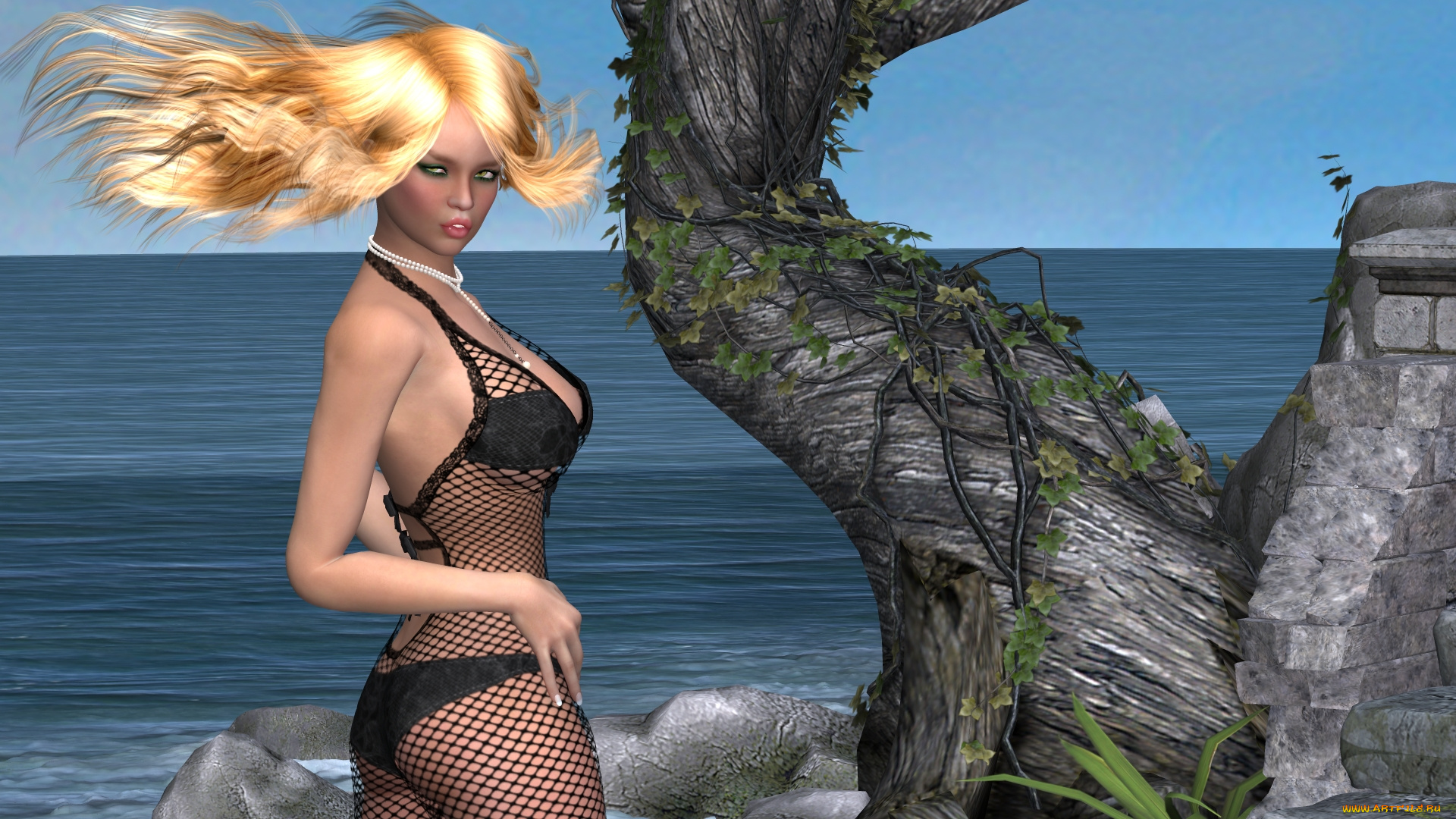 3д, графика, people, люди, блондинка, девушка