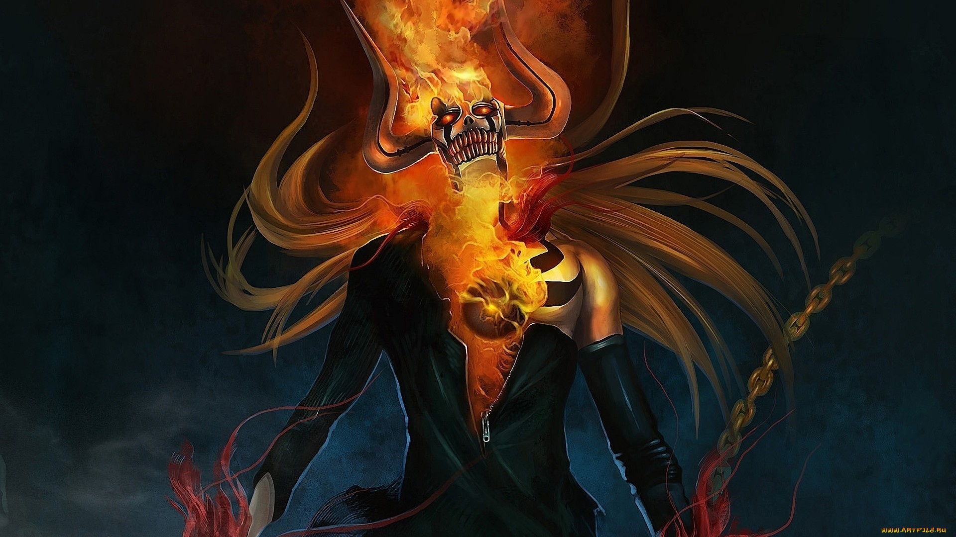 ghost, rider, рисованные, комиксы, призрачный, гонщик, пламя, комикс, порождение, дьяыола