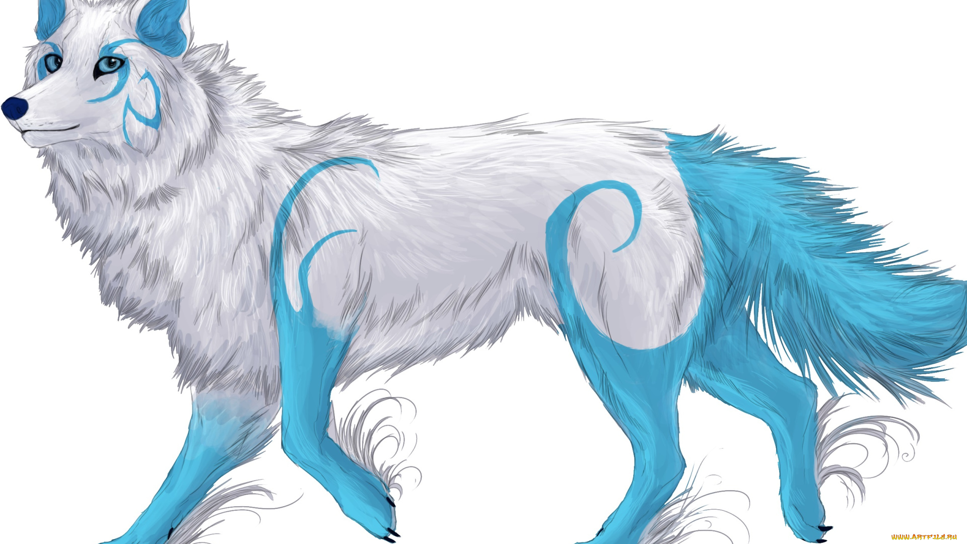 рисованные, животные, сказочные, мифические, собака