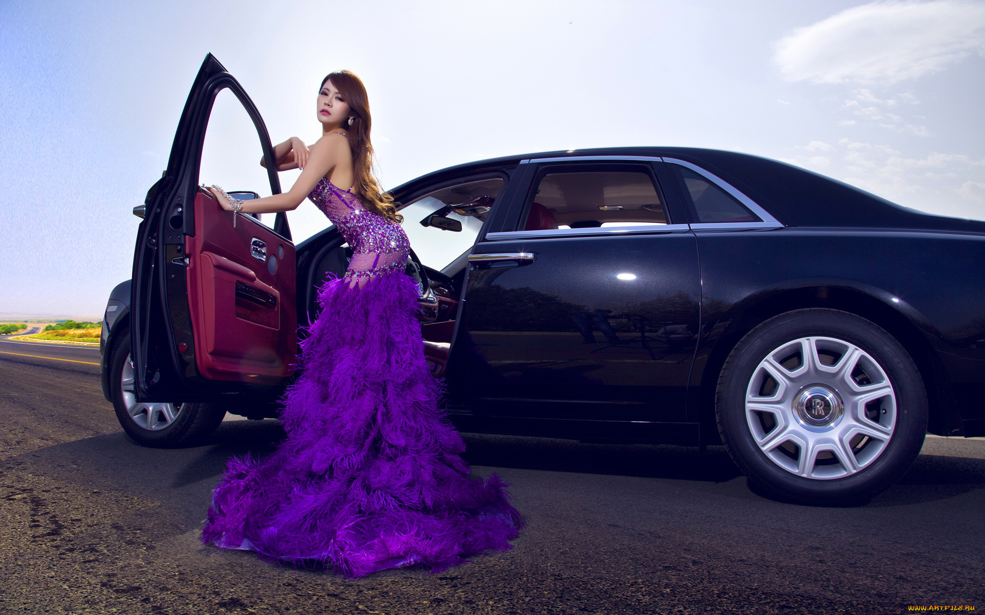 автомобили, авто, девушками, девушка, азиатка, автомобиль