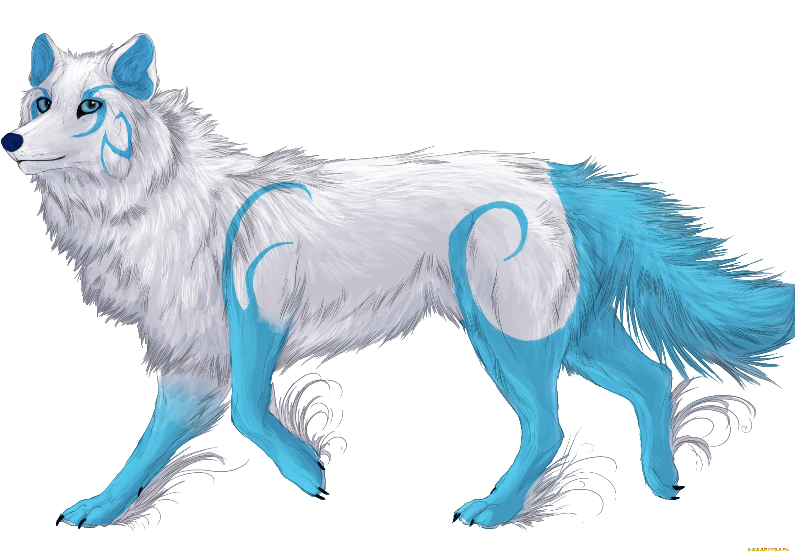 рисованные, животные, сказочные, мифические, собака