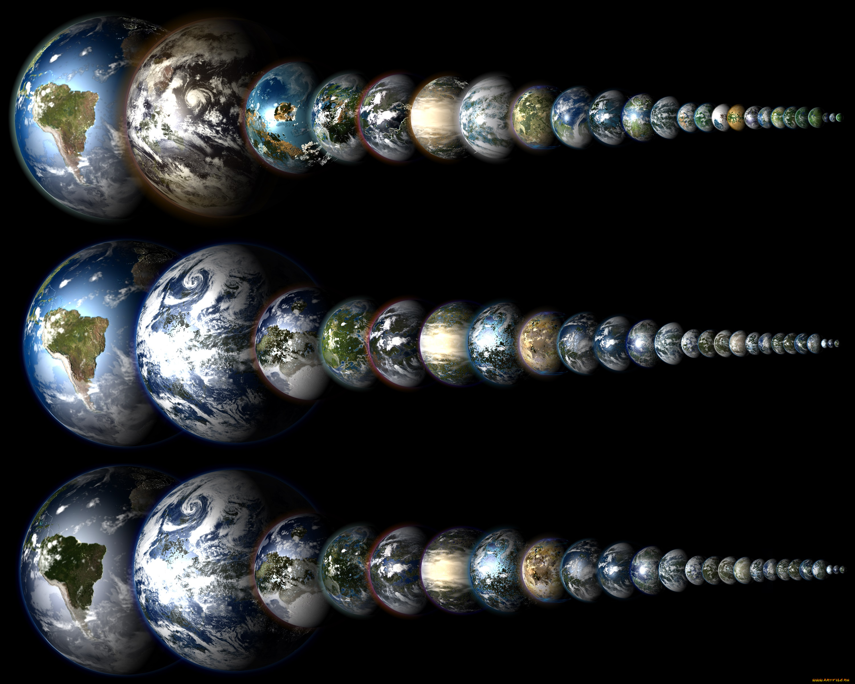 космос, земля