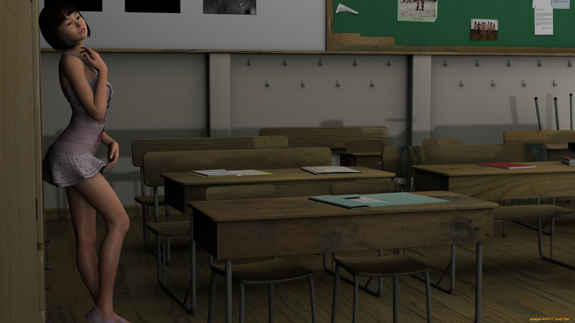 3д, графика, people, , люди, улица, девушка