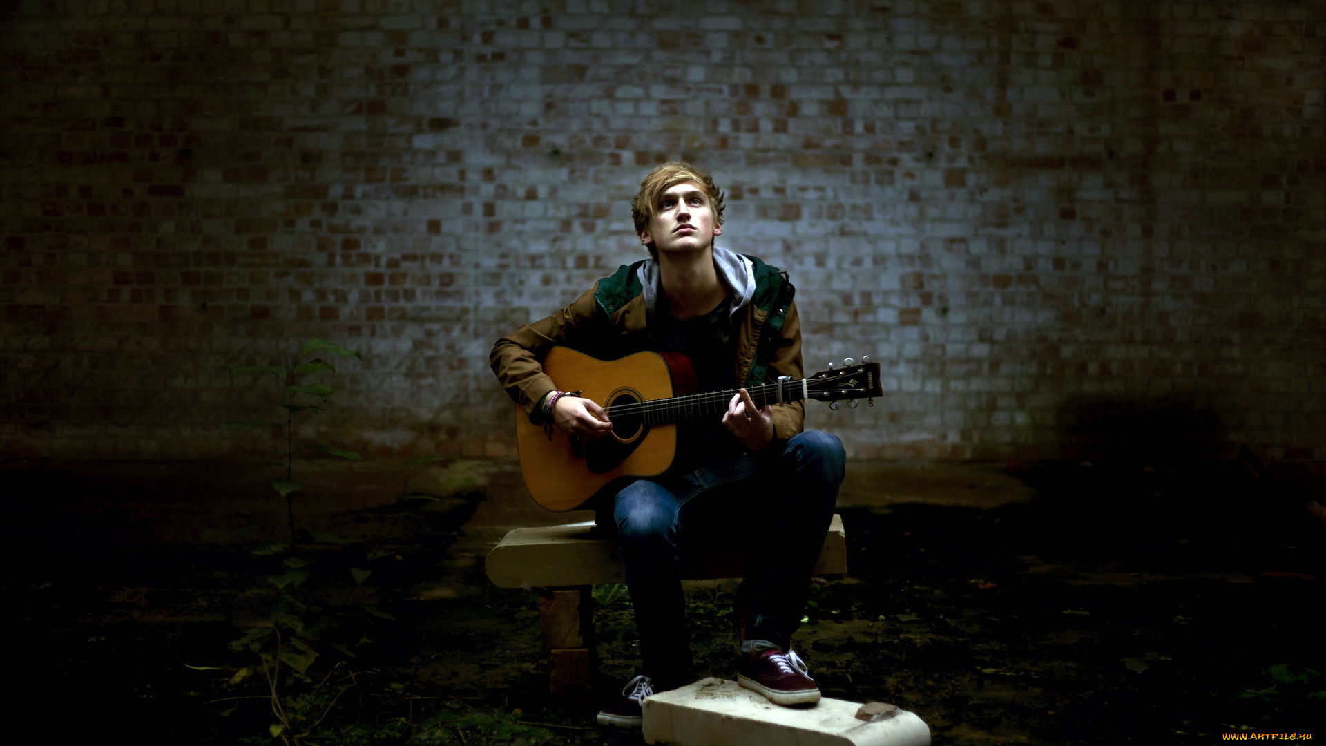 музыка, -, другое, гитара, парень