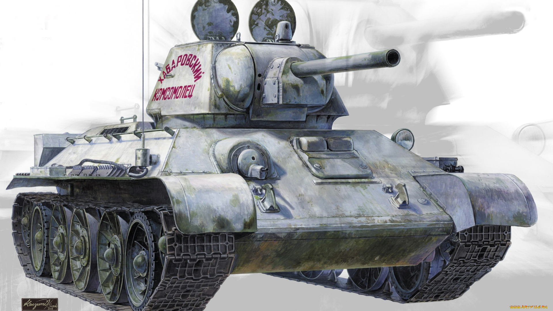 рисованные, армия, танк