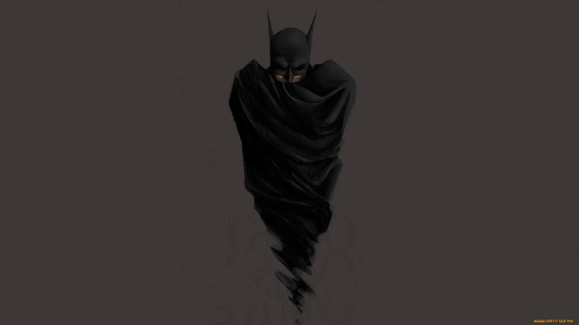 рисованные, минимализм, batman