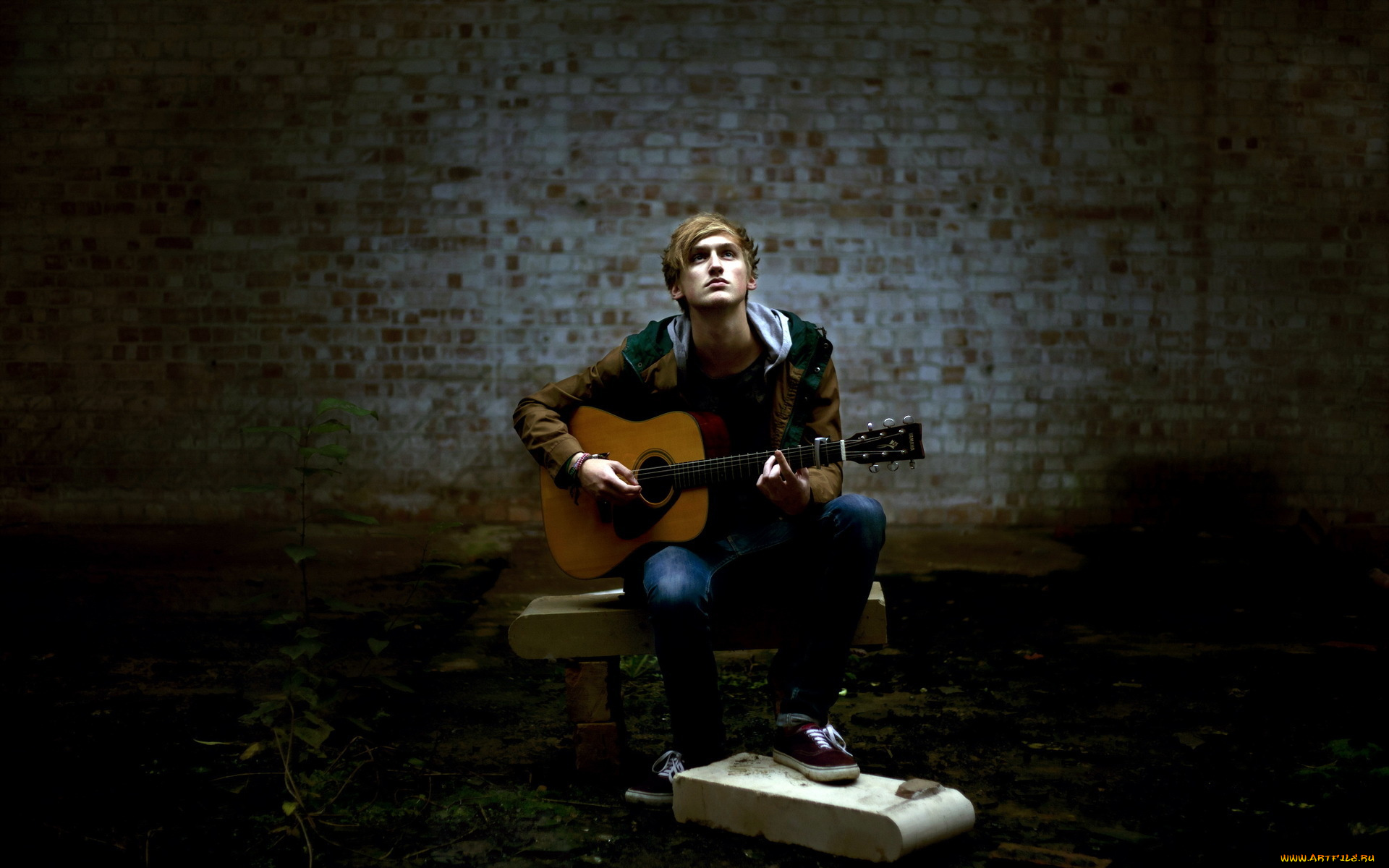 музыка, -, другое, гитара, парень