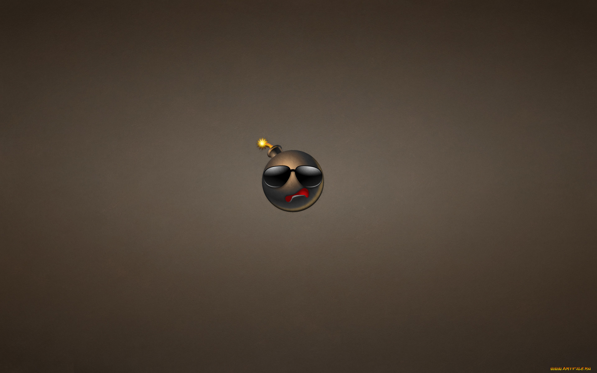 рисованные, минимализм, темноватый, фон, фитиль, очки, бомба, bomb