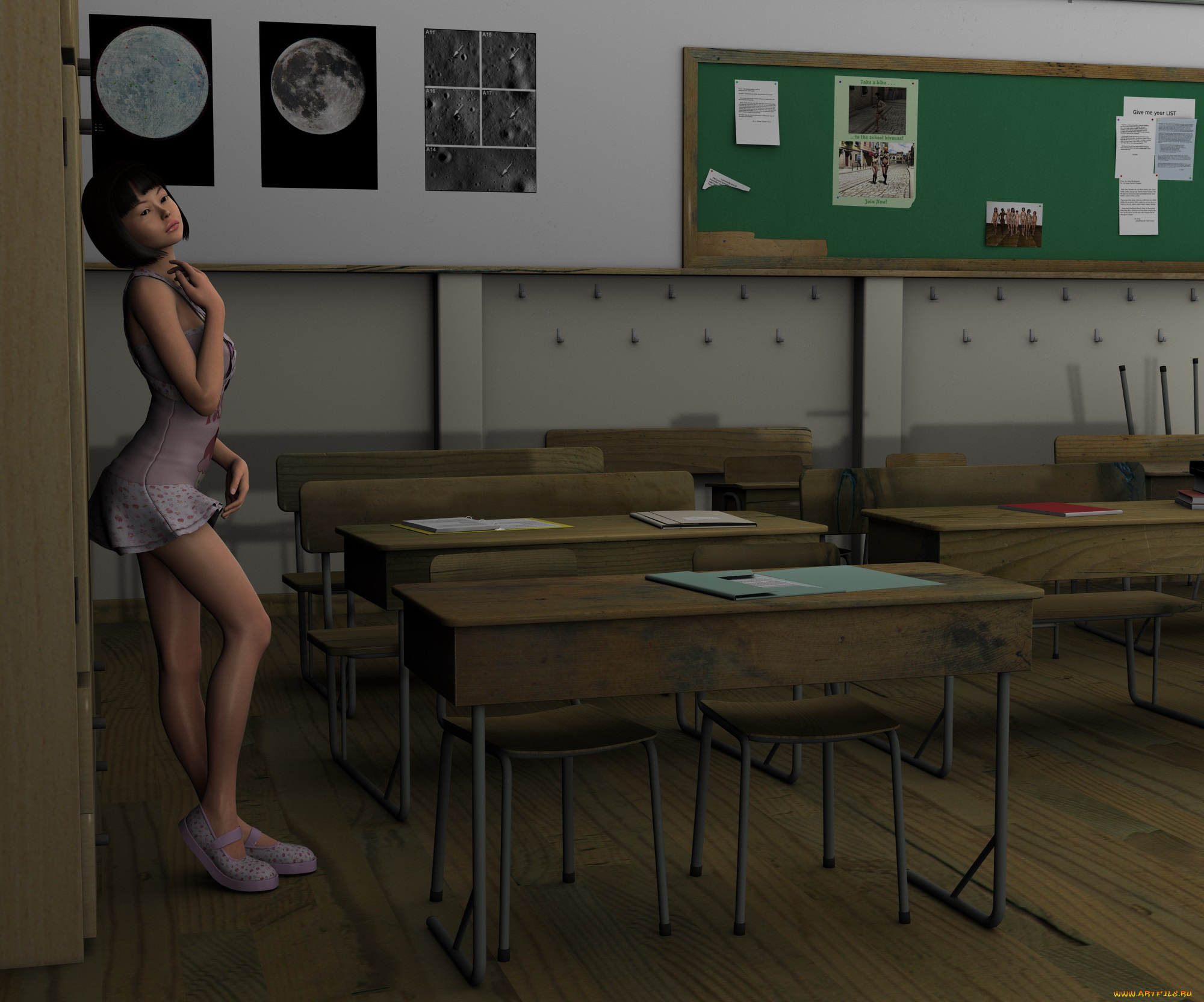 3д, графика, people, , люди, улица, девушка