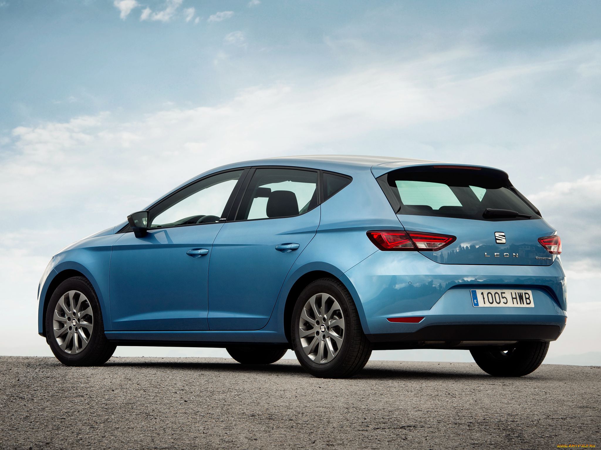автомобили, seat, leon, синий, 2013г, ecomotive