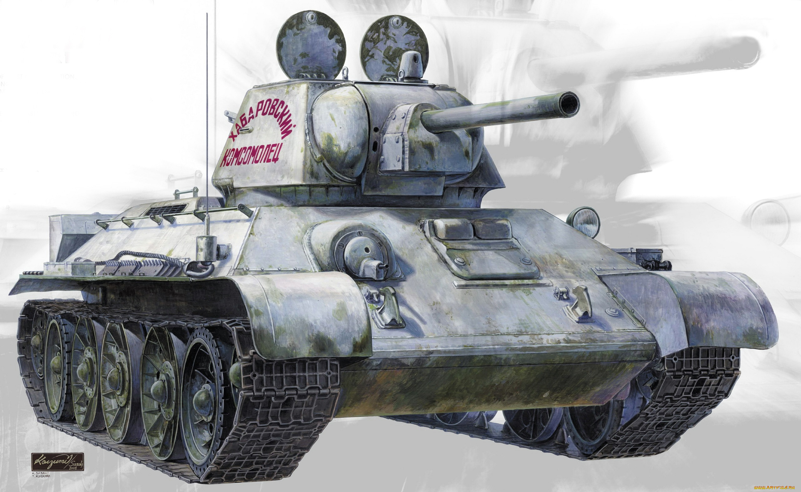 рисованные, армия, танк